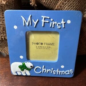 Blue 'My First Christmas' Photo Frame 2009 Double Nice Company